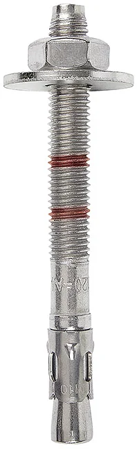 ZJE81 - A4 (AISI 316) stainless steel wedge anchor, with nut and large series washer, ETA-CE Opt.7 certified