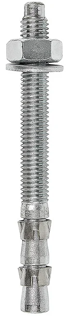 AJ04 - Wedge anchor with steel clip, assembled with hex nut and washer, zinc plated detaliu 4